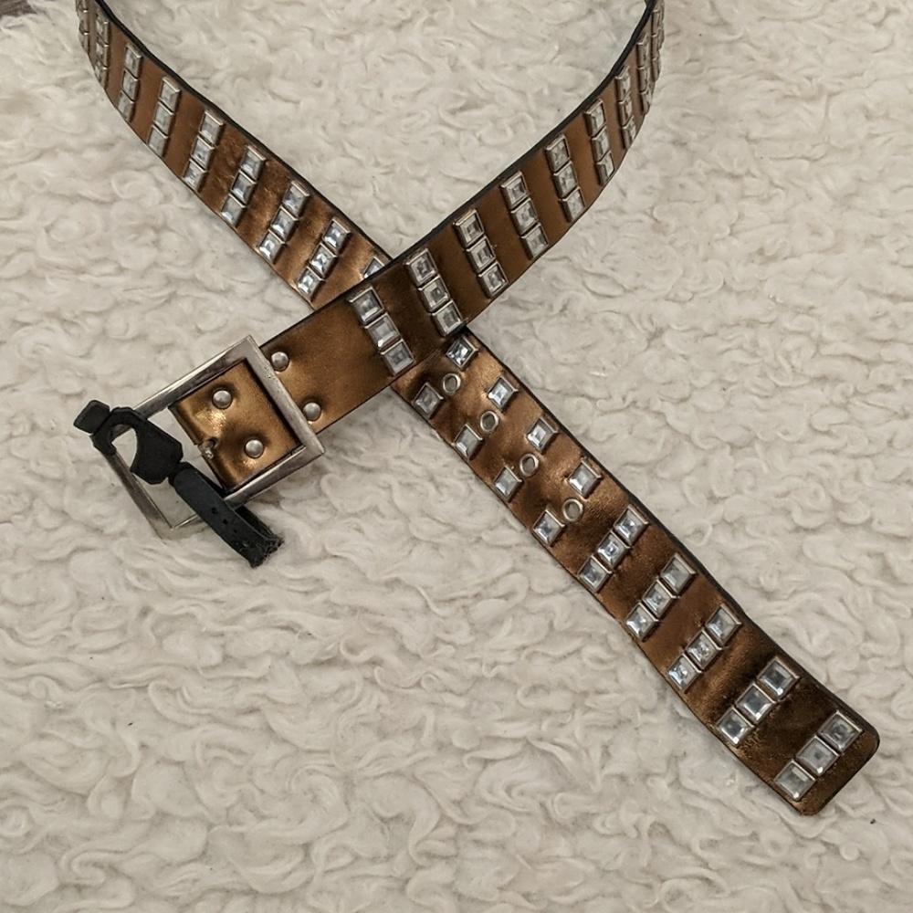 NWOT ~ Bronze Metallic Retro Inspired Belt - Picture 3 of 7